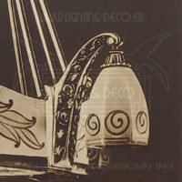 LUSTRE ART DÉCO BRONZE VIEIL ARGENT ET VERRE MOULÉ DÉPOLI BLANC – Image 10