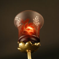 PAIRE D'APPLIQUES ART DÉCO MARCEL BAISE BRONZE ET VERRE ÉMAILLÉ – Image 9