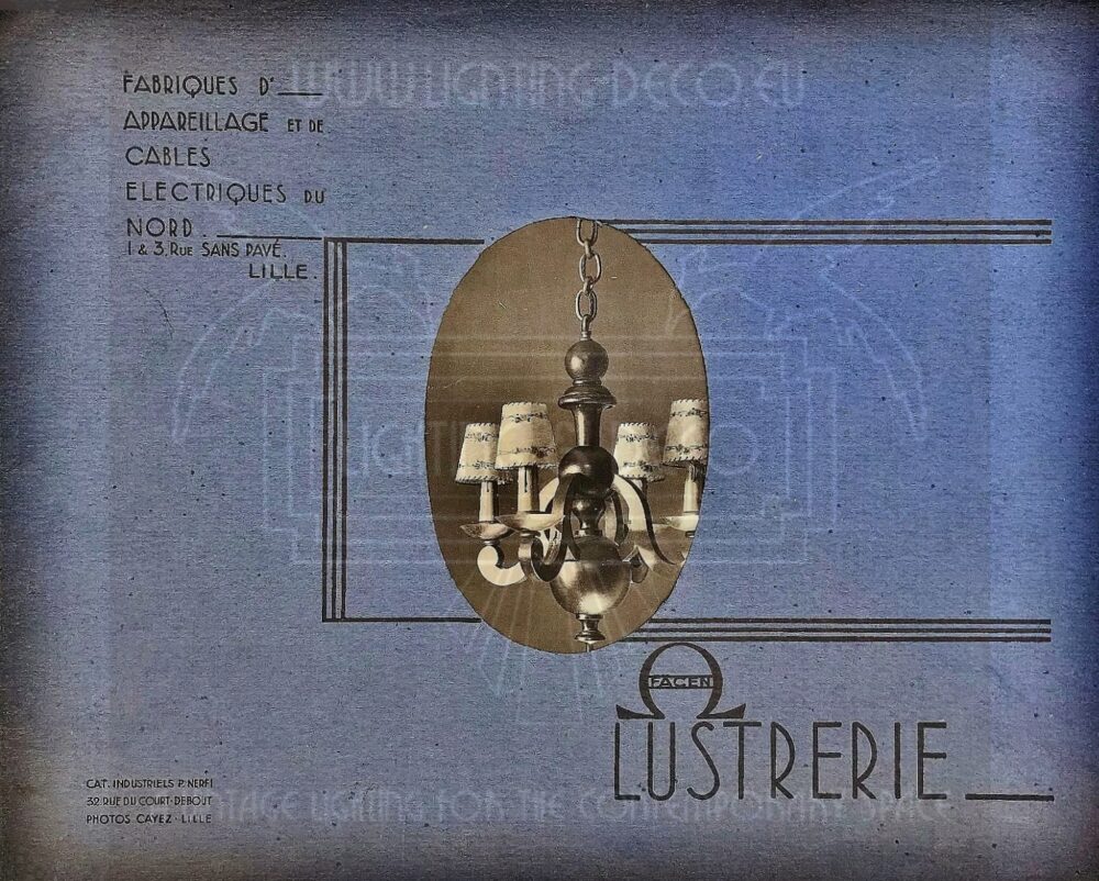 LUSTRE ART DÉCO MAURICE MODEL-CRISTALLERIE DE VERDUN BRONZE CHROMÉ ET VERRE MOULÉ-PRESSÉ – Image 18