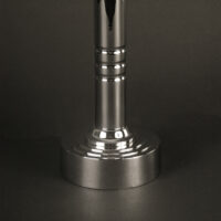 GRANDE LAMPE ART DÉCO ANNÉES 1930, BRONZE NICKELÉ ET VERRE OPALIN BLANC – Image 8
