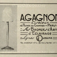 LOUIS GAGNON : APPLIQUE DOUBLE ART DÉCO BRONZE ARGENTÉ ET VERRE SATINÉ – Image 11