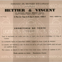 HETTIER & VINCENT / DES HANOTS : PAIRE DE LAMPES ART DÉCO DOUBLE FEUX BRONZE NICKEL-ARGENT – Image 15