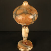LAMPE VEILLEUSE DES ANNÉES 1920 EN ALBÂTRE ET BRONZE – Image 5