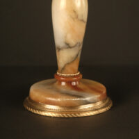 LAMPE VEILLEUSE DES ANNÉES 1920 EN ALBÂTRE ET BRONZE – Image 7