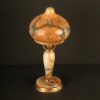 LAMPE VEILLEUSE DES ANNÉES 1920 EN ALBÂTRE ET BRONZE – Image 8