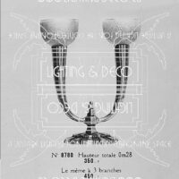 HETTIER & VINCENT / DES HANOTS : PAIRE DE LAMPES ART DÉCO DOUBLE FEUX BRONZE NICKEL-ARGENT – Image 11