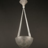 RENÉ LALIQUE : SUSPENSION-VASQUE ART DÉCO "DAHLIAS" 1921, VERRE MOULÉ-PRESSÉ – Image 11