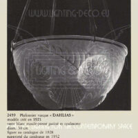 RENÉ LALIQUE : SUSPENSION-VASQUE ART DÉCO "DAHLIAS" 1921, VERRE MOULÉ-PRESSÉ – Image 6