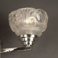 F. HUBENS/ETS GAUTHIER : APPLIQUE DOUBLE BRONZE NICKEL-CHROME VERRE MOULÉ-PRESSÉ – Image 6