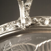 HUDRY/ARVERS/DELATTE : SUSPENSION ART DECO LAITON, BRONZE ET VERRE MOULÉ-PRESSÉ – Image 5