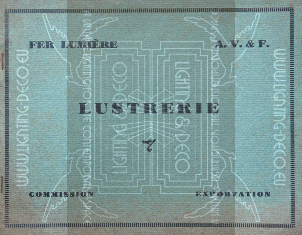 A. VLIEGHE ET FILS/DEGUÉ : LUSTRE ART-DÉCO FERRONNERIE D'ART ET VERRE MOULÉ-PRESSÉ – Image 17
