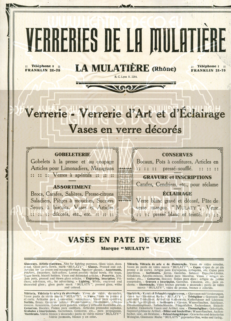 MULATY : LAMPE ART DÉCO EN FERRONNERIE D'ART AVEC DÔME EN PÂTE DE VERRE BLANC ET BLEU – Image 8